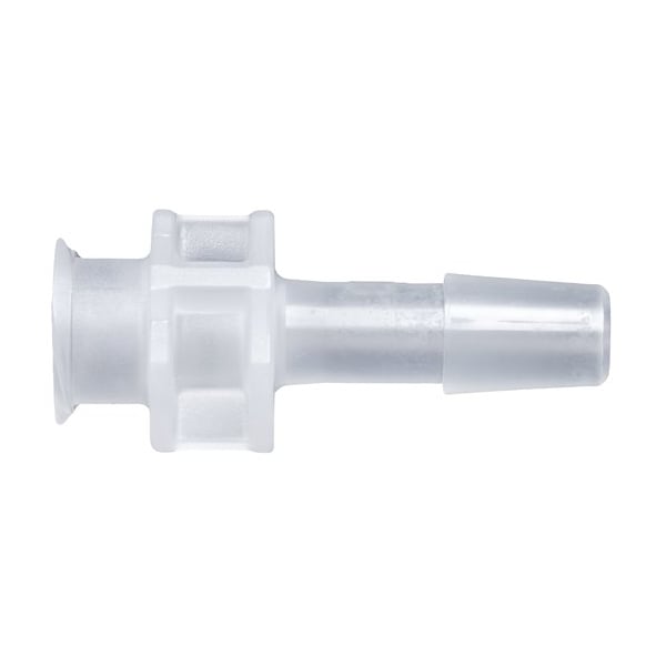 Cole Parmer Luer to Hose Barb Fitting, Straight Adap, Polypropylene, Cleanroom, Lrg Bore F Luerx1/4in ID; 10PK LBF-4PP-QC - main